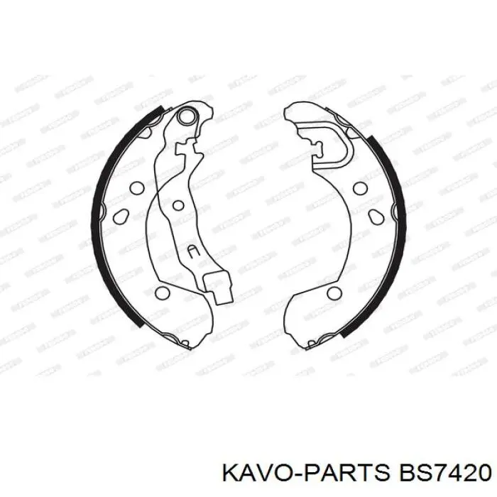 Колодки гальмові задні, барабанні Kavo Parts BS7420 ціна, від 31.67 USD