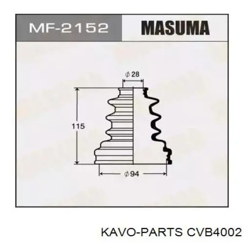 CVB4002 Kavo Parts Пильник ШРКШ внутрішній, передній півосі