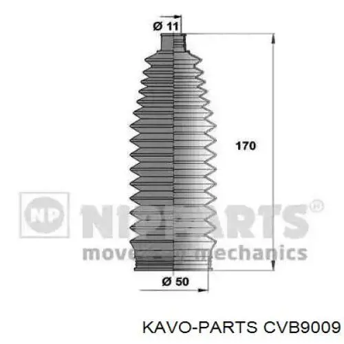 CVB9009 Kavo Parts Пильник ШРУСа зовнішній, передній піввісі