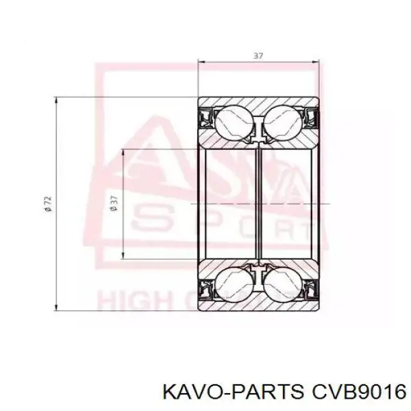 Пильник ШРУСа зовнішній CVB9016 Kavo Parts