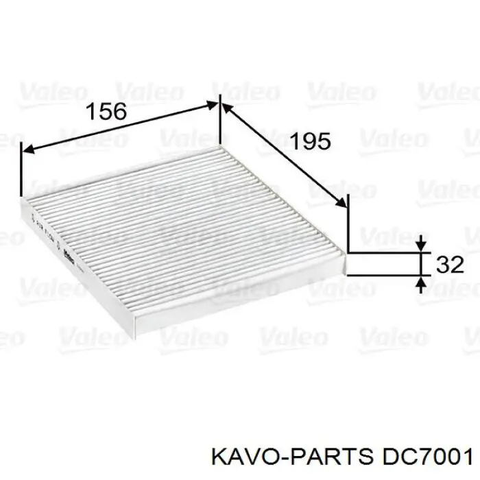 Фільтр салону DC7001 Kavo Parts