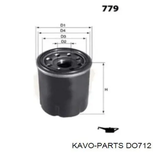 Масляний фільтр двигуна Kavo Parts DO712 ціна, від 3.95 USD