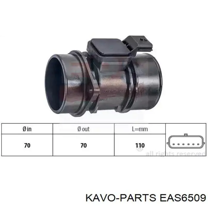 Купити EAS6509 Kavo Parts Повітромір