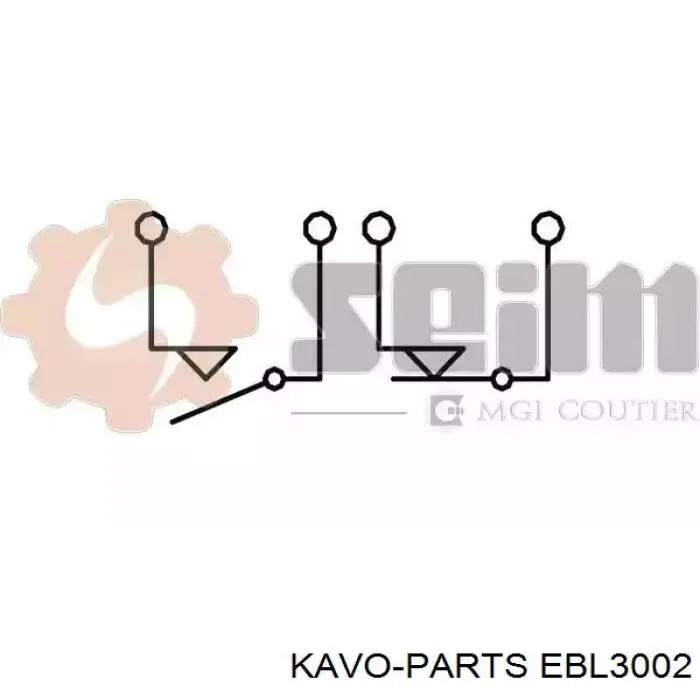 Жабка тормозу EBL3002 Kavo Parts
