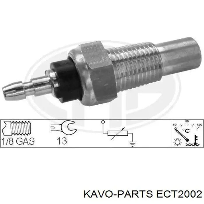 Термодатчик охолоджуючої рідини Kavo Parts ECT2002 ціна, від 4.38 USD