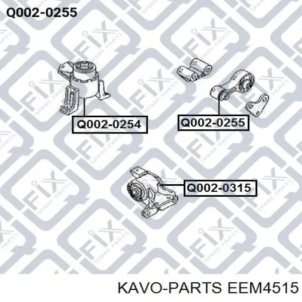EEM4515 Kavo Parts Задня подушка двигуна
