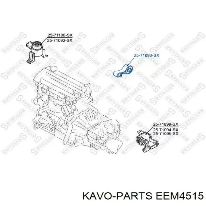 Купити EEM4515 Kavo Parts Задня опора двигуна