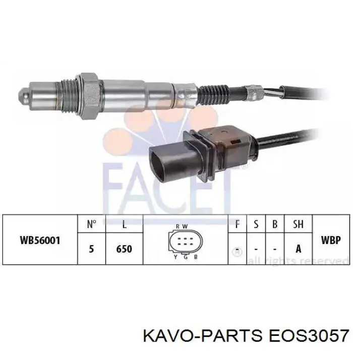 EOS3057 Kavo Parts лямбда-зонд, датчик кисню після каталізатора