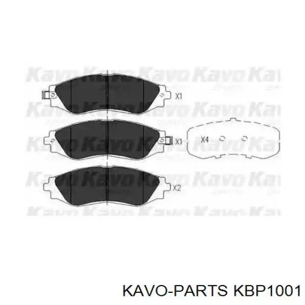 Колодки гальмівні передні, дискові KBP1001 Kavo Parts