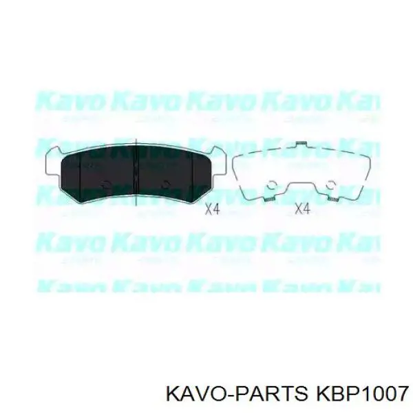 Колодки гальмові задні, дискові KBP1007 Kavo Parts