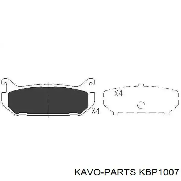 Задні дискові колодки Kavo Parts KBP1007
