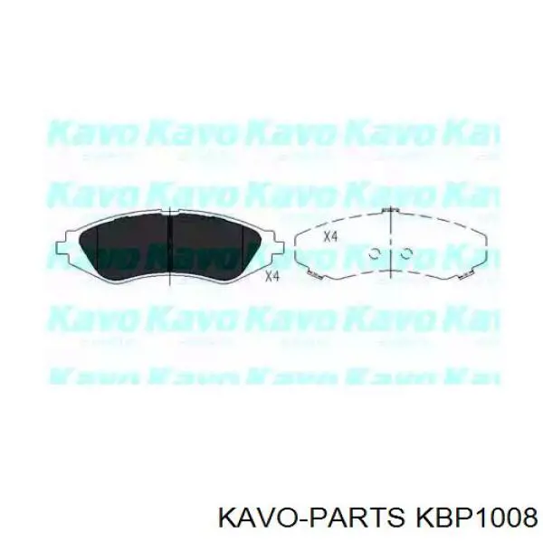 KBP1008 Kavo Parts колодки гальмівні передні, дискові