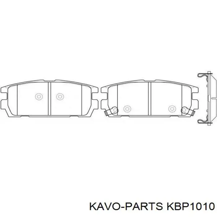Задні гальмівні колодки Kavo Parts KBP1010 ціна, від 14.76 USD