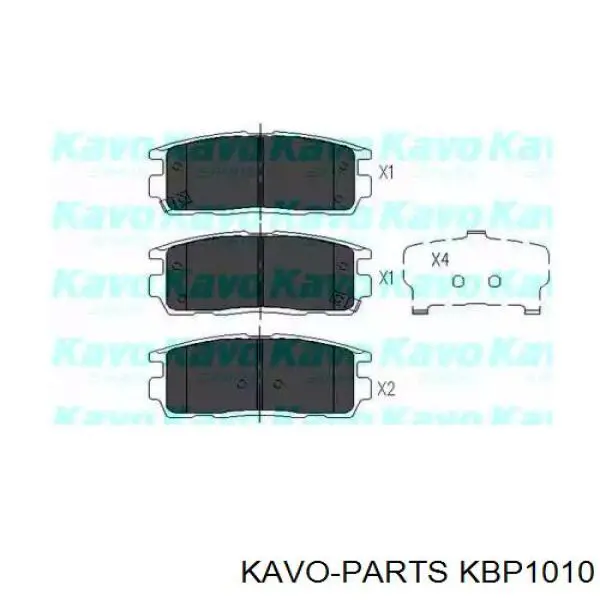 Колодки гальмові задні, дискові KBP1010 Kavo Parts