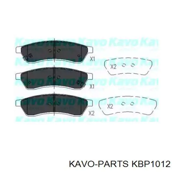 KBP1012 Kavo Parts Колодки гальмівні задні, дискові