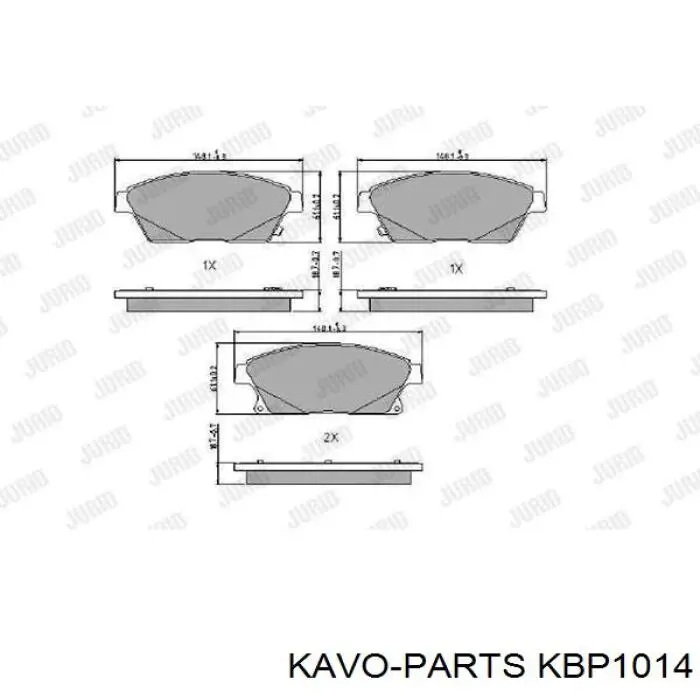Тормозні колодки Kavo Parts KBP1014
