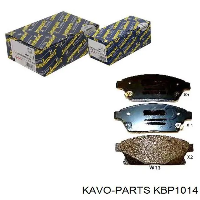 KBP1014 Kavo Parts Передні гальмівні колодки