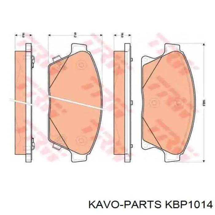 Гальмівні колодки Kavo Parts KBP1014 ціна, від 21.15 USD