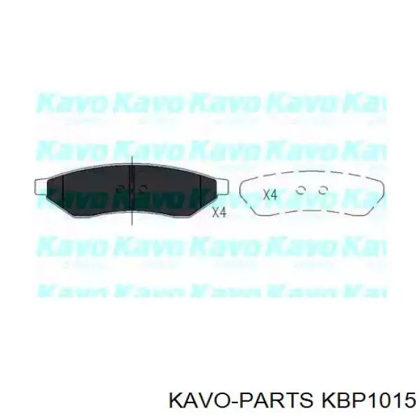 KBP1015 Kavo Parts колодки гальмові задні, дискові