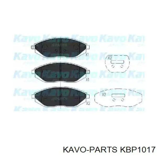 Колодки гальмівні передні, дискові KBP1017 Kavo Parts