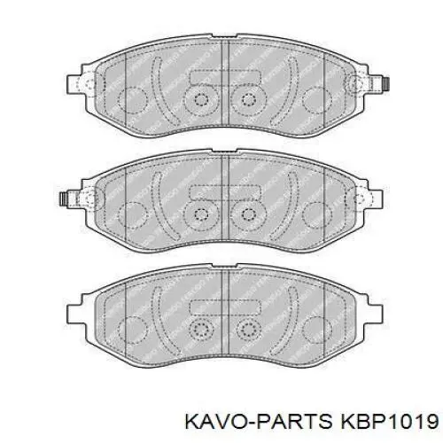 Колодки гальмівні передні, дискові KBP1019 Kavo Parts