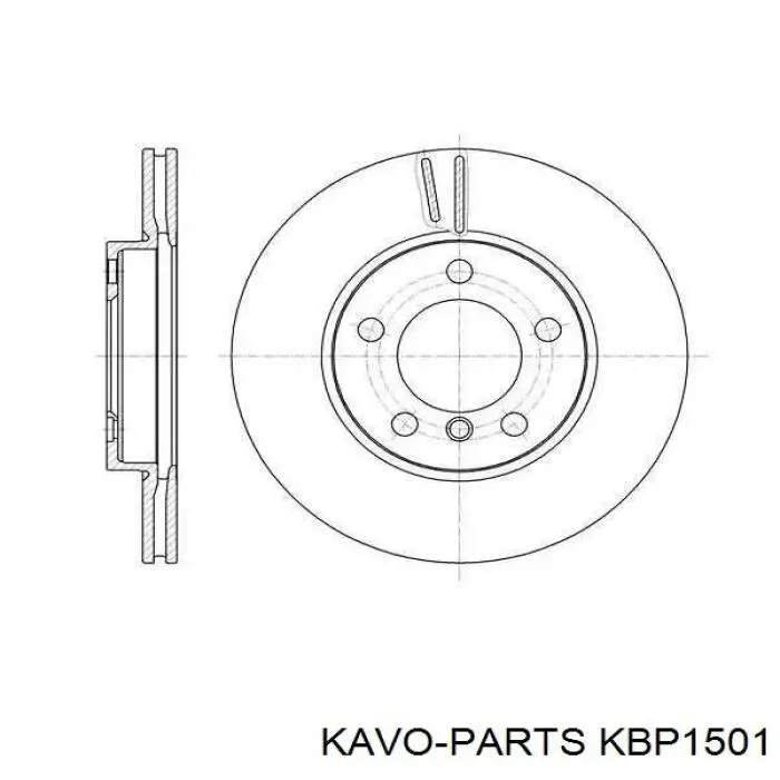 Передні тормозні колодки KBP1501 Kavo Parts