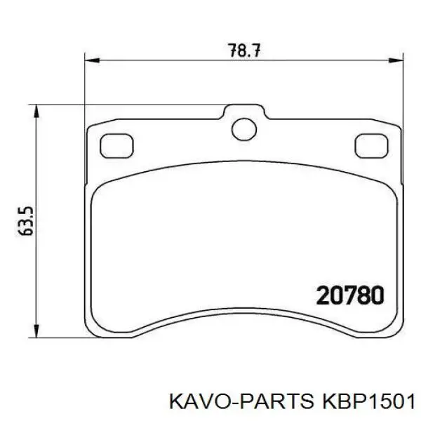 Гальмівні колодки Kavo Parts KBP1501 ціна, від 12.16 USD
