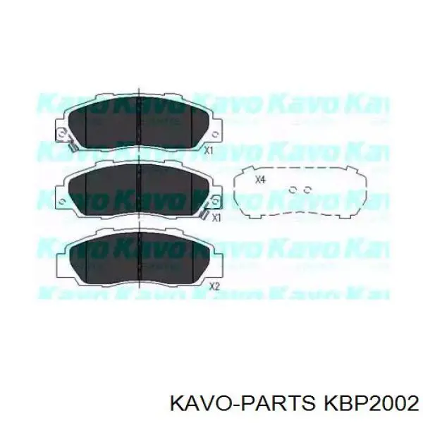KBP2002 Kavo Parts колодки гальмівні передні, дискові
