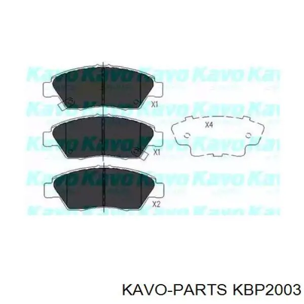 KBP2003 Kavo Parts колодки гальмівні передні, дискові