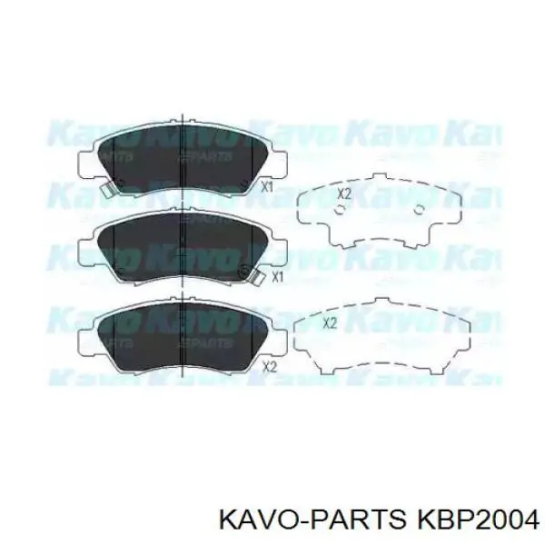 Передні тормозні колодки KBP2004 Kavo Parts