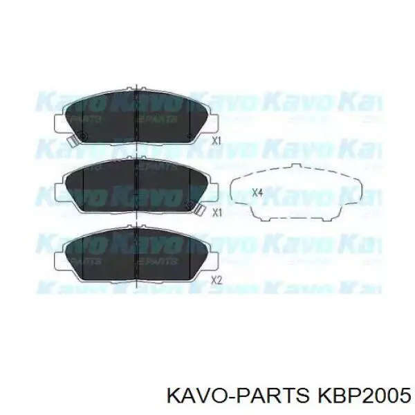 KBP2005 Kavo Parts колодки гальмівні передні, дискові