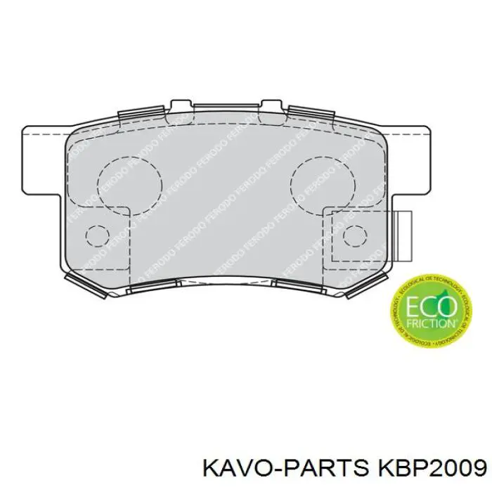 Купити KBP2009 Kavo Parts Задні колодки