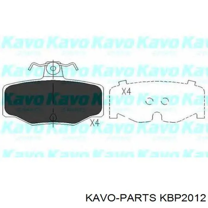 KBP2012 Kavo Parts Передні гальмівні колодки
