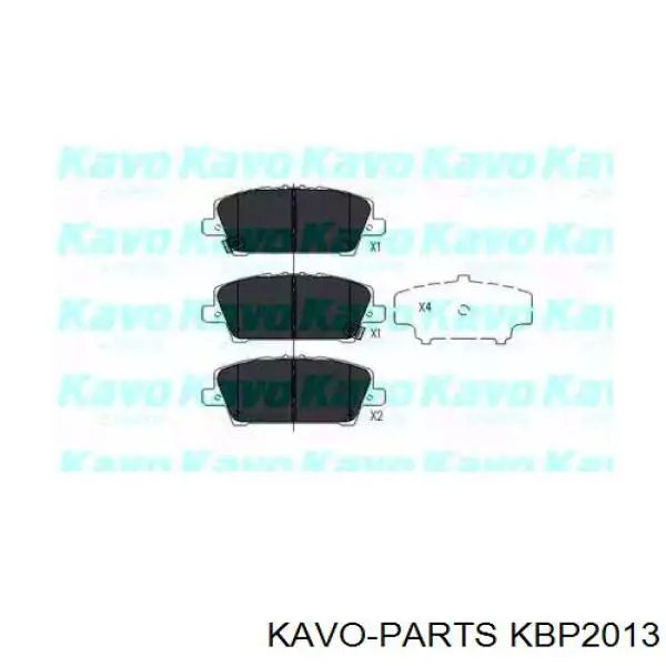 Передні тормозні колодки KBP2013 Kavo Parts