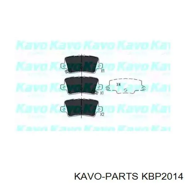 KBP2014 Kavo Parts колодки гальмові задні, дискові