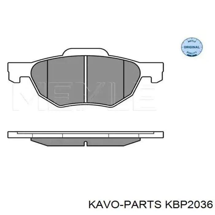 KBP2036 Kavo Parts Передні гальмівні колодки