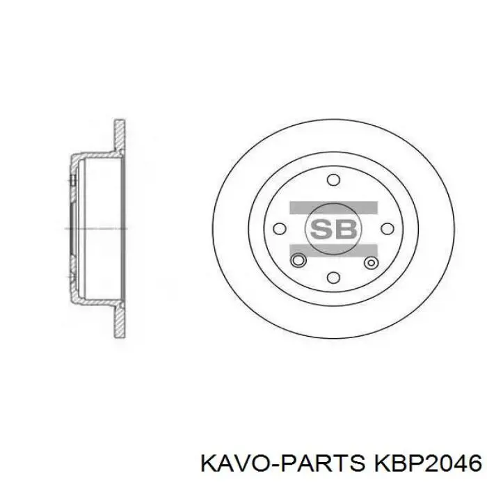 Купити KBP2046 Kavo Parts Колодки гальмівні передні, дискові