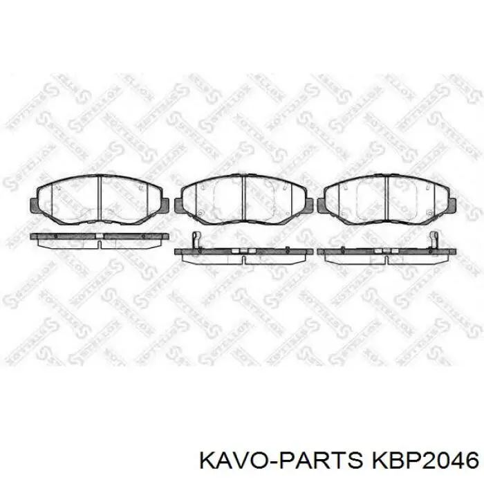 Гальмівні колодки Kavo Parts KBP2046 ціна, від 19.35 USD