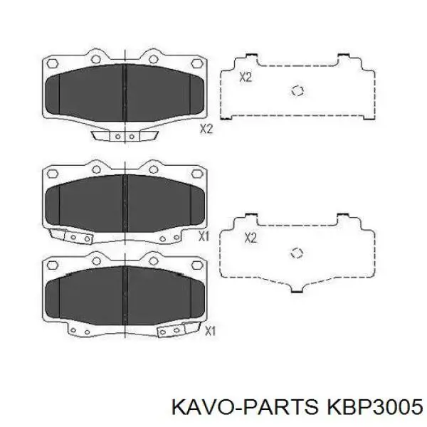 Задні гальмівні колодки Kavo Parts KBP3005 ціна, від 14.70 USD