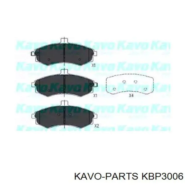 KBP3006 Kavo Parts колодки гальмівні передні, дискові
