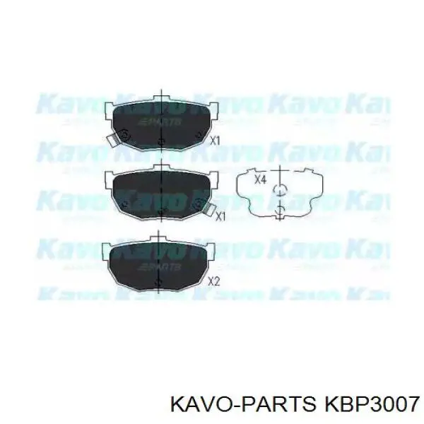 Колодки гальмові задні, дискові KBP3007 Kavo Parts