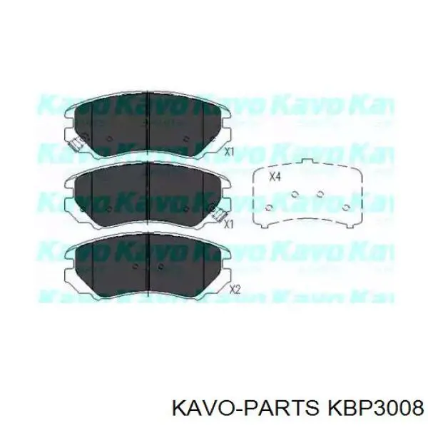 KBP3008 Kavo Parts Передні гальмівні колодки