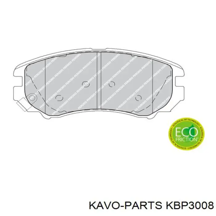 Гальмівні колодки Kavo Parts KBP3008 ціна, від 18.59 USD