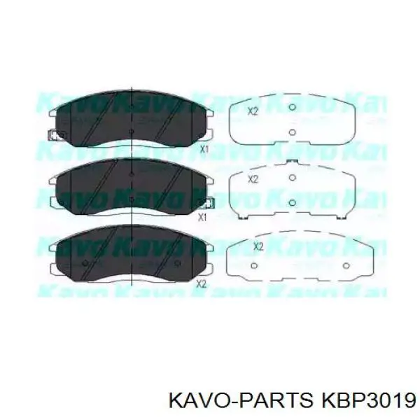 KBP3019 Kavo Parts колодки гальмівні передні, дискові