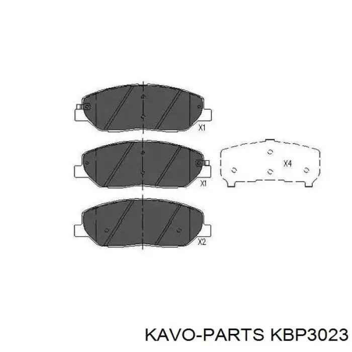 Купити KBP3023 Kavo Parts Колодки гальмівні передні, дискові