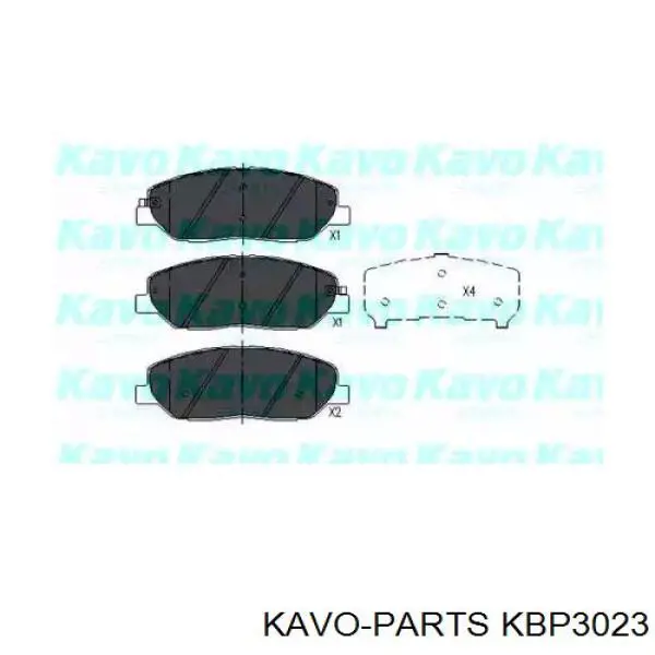 KBP3023 Kavo Parts Передні гальмівні колодки