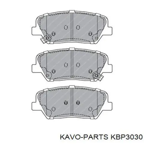 Гальмівні колодки Kavo Parts KBP3030 ціна, від 17.90 USD