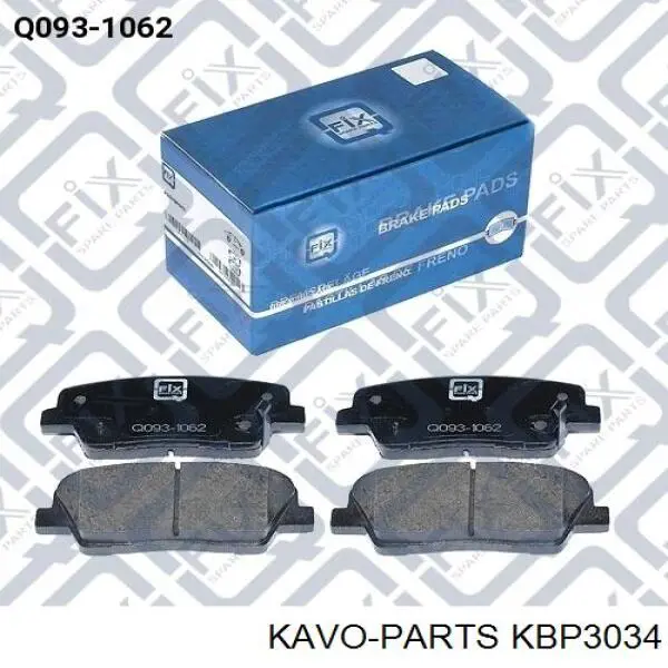Задні гальмівні колодки Kavo Parts KBP3034 ціна, від 15.60 USD