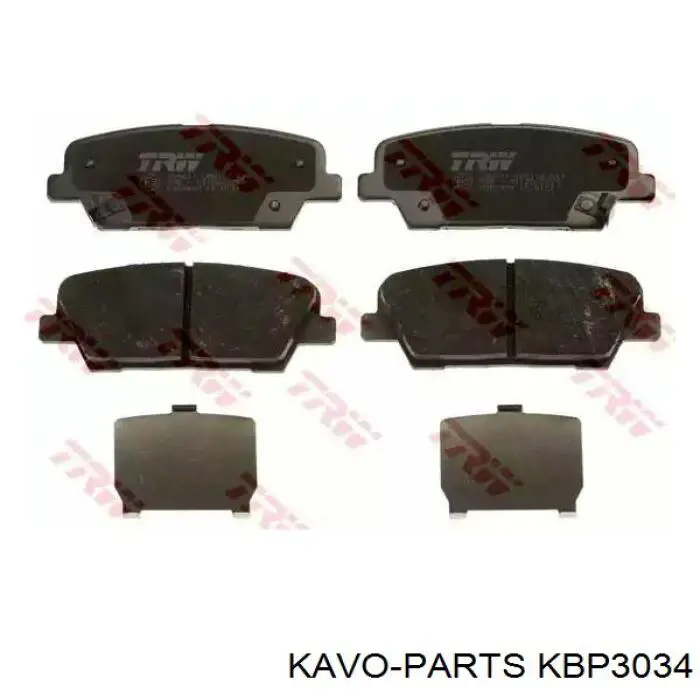 KBP3034 Kavo Parts Колодки гальмівні задні, дискові