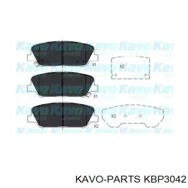 Колодки гальмівні передні, дискові KBP3042 Kavo Parts